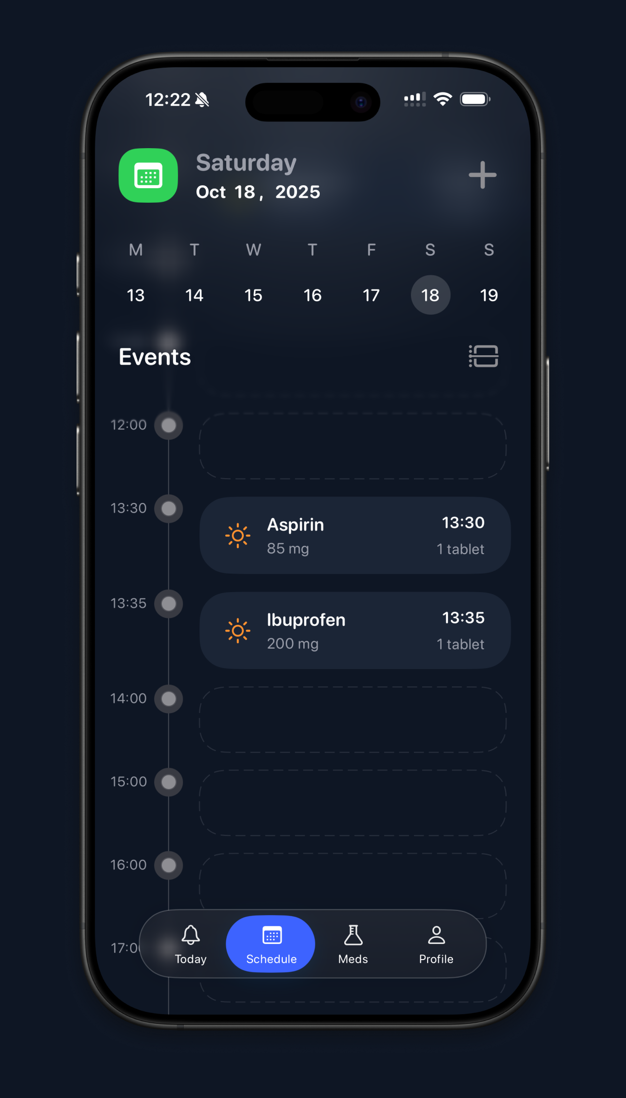 Schedule view